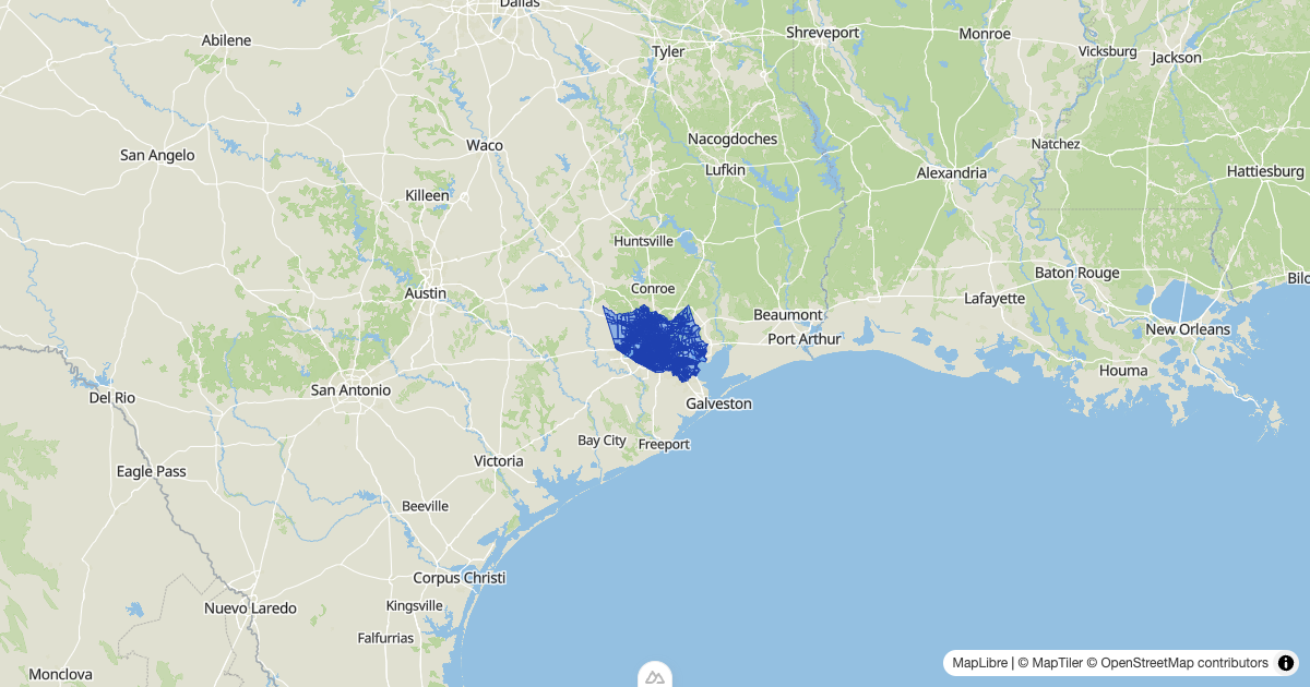 Map preview of 48201_blockGroups_2021