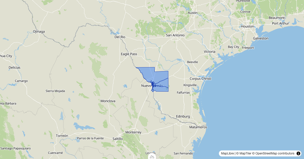 Map preview of webb_48479_tracts_2021_population