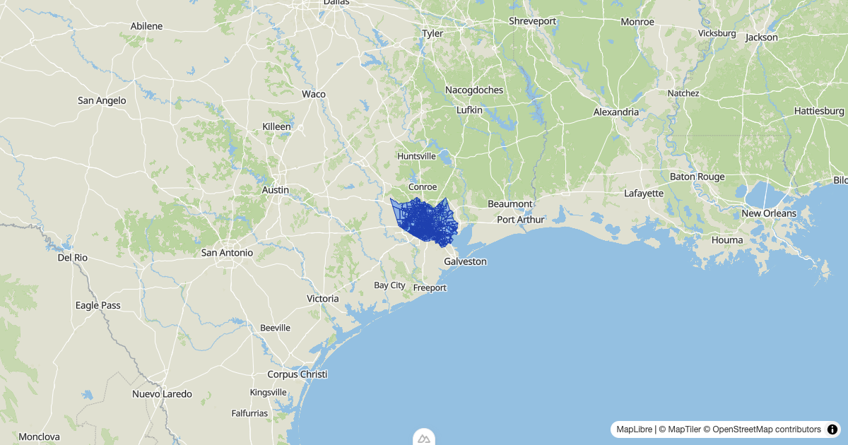 Map preview of harris_48201_tracts_2021_population
